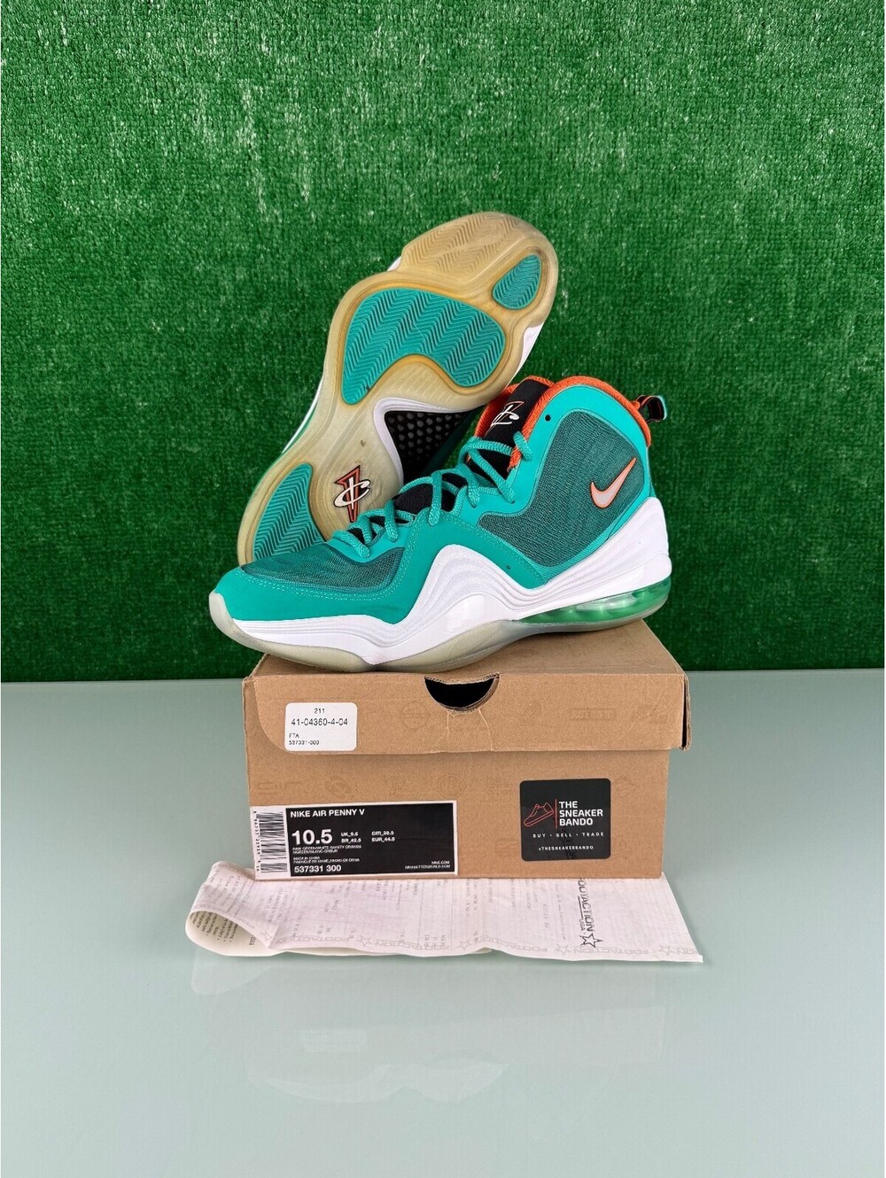 Size 10.5 - Nike Air Penny 5 Miami Dolphins (CLEAN!)